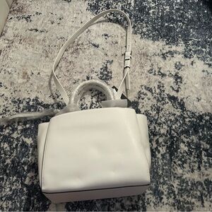 Nine west white 3 compartment bag never used